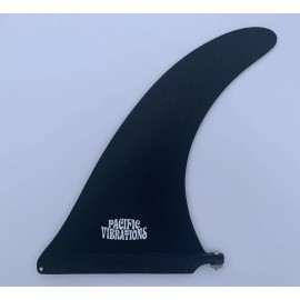 Pacific Vibrations Longboard 9” Pacific Vibrations FIN SURFBOARD 4A template 9.0” Black  Fiberglass