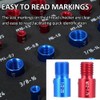 Thread Tester, Screw Identification Gauge, Screw Thread Identifier, 44-Piece Screw