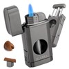 SCARRA Cigar Torch Lighter, Multi-Function 3-in-1 Torch Lighter Gift for