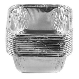 [12 PACK] Aluminum Square Tin Muffin Pan 3 inch - Disposable Aluminum Cupcake Pans - Strong, Durable, Reusable, Recyclable - Muffin Tin Great for Baking Cupcakes, Muffins, Small Pies, Loafs (3 x 3)