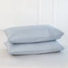 MooMee Bedding Pillowcases Pack of 2 100% Washed Cotton Linen