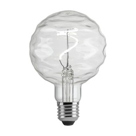 Suprema Dekorative LED-Glühbirne Mini Globe mit Chaos-Effekt, weißes Licht 5000 K, transparent, unregelmäßig, E27, Lichtstrom 240 lm, 220 – 240 V, 3 W, 138 x 95 mm, dimmbar