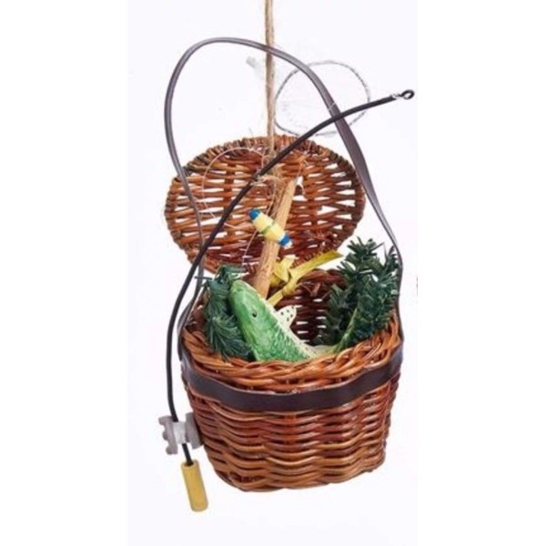 KURT S. ADLER 5.5" RESIN FISH IN BASKET CHRISTMAS TREE