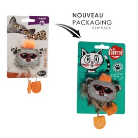 Aime Cat Toy Interactive Playful Sound Level Built-in Cat Toy Leopard Head 8cm