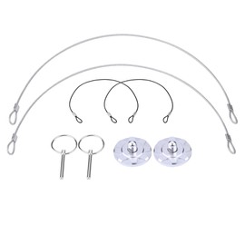 GOTOTOP Bonnet Pin Lock Kit, 2 Pieces Quick Release Splint Hood Pin Lock Closure Kit Locking Racing Bonnet Lock for Racing Sport Car (Silver)