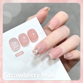 GAOY Jelly Gel Nail Polish Set, 6 Colors Nude Pink Brown, UV Light Cure Gel Polish for Salon and Nail Art DIY at Home
