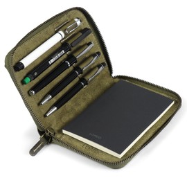 Londo Genuine Leather Padfolio with Pen Holder Notepad and Zip