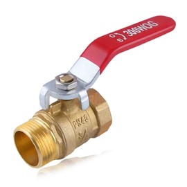 LEONTOOL Brass Ball Valve, 3/4" Female to Male Thread, Pipe Fittings, Brass Ball Valve Shut-off Switch, Brass Ball Valve Shut-off Switch, Locking Ball Valve, Drain Cock, Water Pipe Valve, Air Line