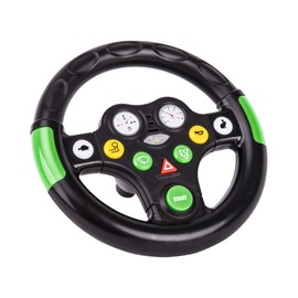 BIG - Tractor Sound Wheel - Steering Wheel with Various Bobby Cars from 2010, Toy Steering Wheel for Children from 1 Year Old, Green/Black/Yellow/White/Red