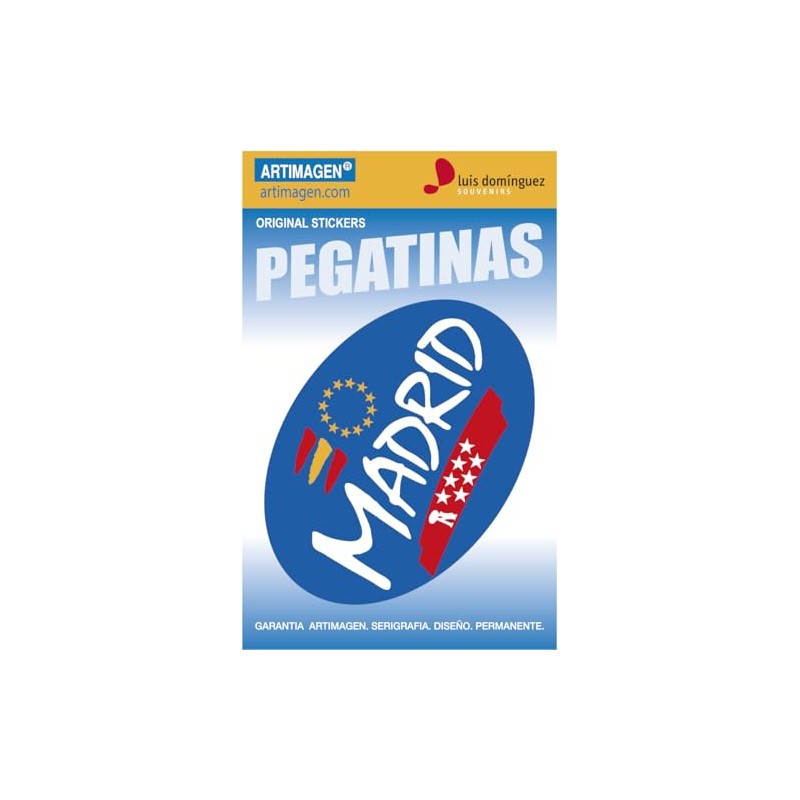 Blue Oval Sticker Madrid
