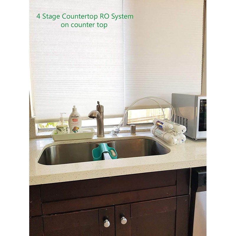 4 Stage Countertop Reverse Osmosis Water Purification System, 100 GPD