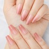 Sethaxy Nail Tips, Long Ballerina Tips, Butterfly, Solid Color, Press-On