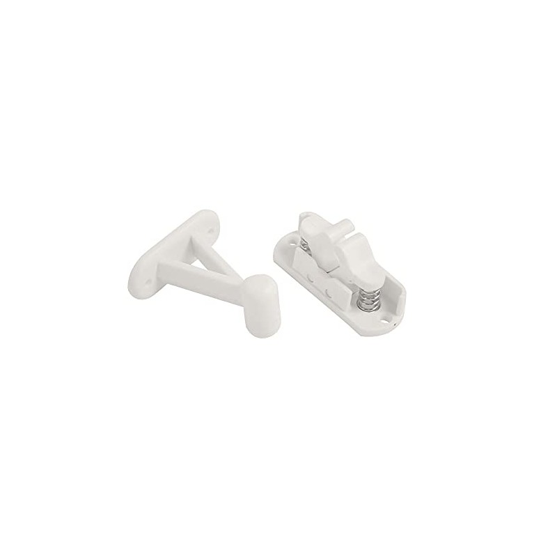 Quality Auto Spring White Door Holder Catch/Lock Fixings Included Bedroom/Bathroom/Living
