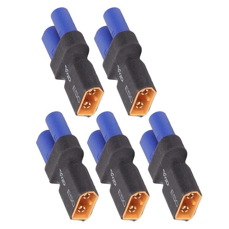 5Pcs EC5 to XT60 Adapter Rubber Plastic Copper Sturdy Accurate