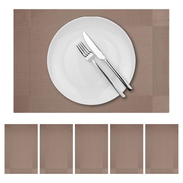 Non-slip Table Mats Set of 6 - Heat Resistant Dual