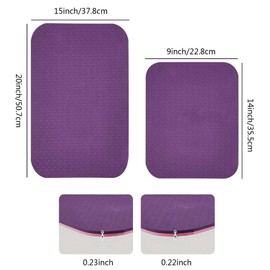 Sewing Machine Muffling Mats 2 Pcs Sewing Accessory，Sewing Machine Mat Reduce Vibrations Noise, No Slip Mat for Sewing Machine Foot Pedal，Sewing Supplies for Quilting Embroidery (Purple)