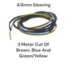 Mixed Coloured Electrical Sleeving (4.0mm, 3 Meter)
