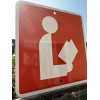 Orange LIBRARY Reading Book Metal Sign 6”x6” (NEW)