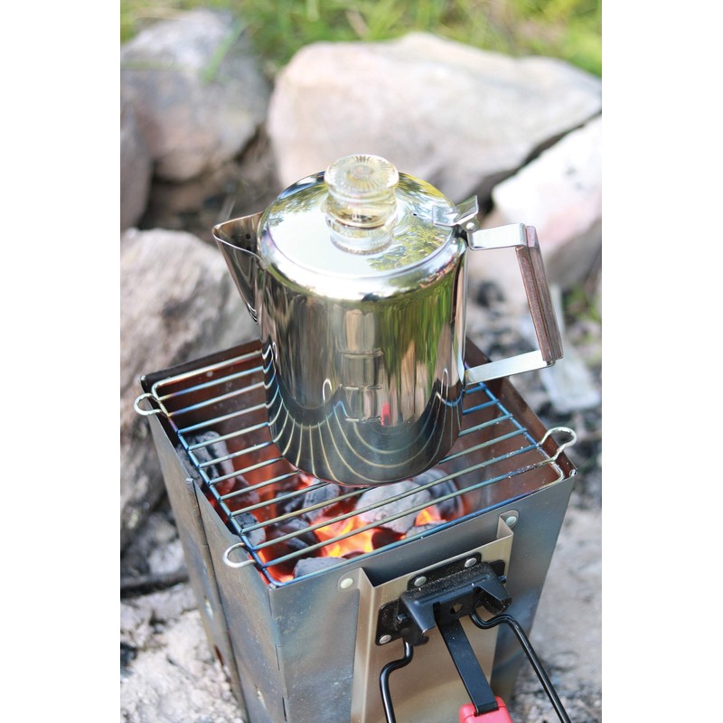 Fox Run Rapid Brew Stainless Steel Stovetop Coffee Percolator, 9