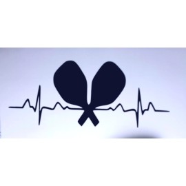 Trading Decals Pickleball Vinyl Decal Sticker decal court ball paddle 6x3 Inches!