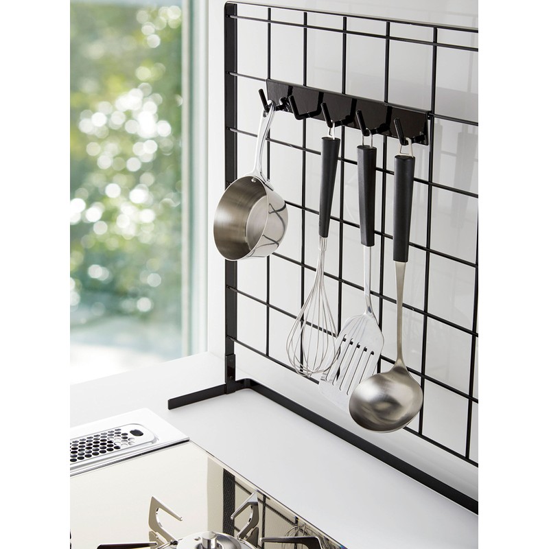 Yamazaki Kitchen Rack, Horizontal Stove Rack, Freestanding Mesh Panel for