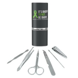 GRAPHICS & MORE Mental Health Awareness Its Okay Stainless Steel Manicure Pedicure Grooming Beauty Care Travel Kit