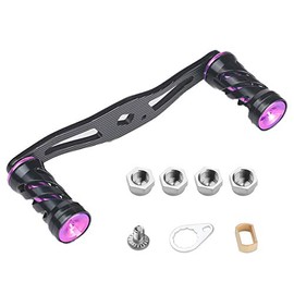 VISPREA Reel Parts Bait Reel Handle 4.3 inches (109 mm) Crank Aluminum Alloy Shimano Daiwa Abu Garcia Custom Parts Replacement YU76 (Purple)