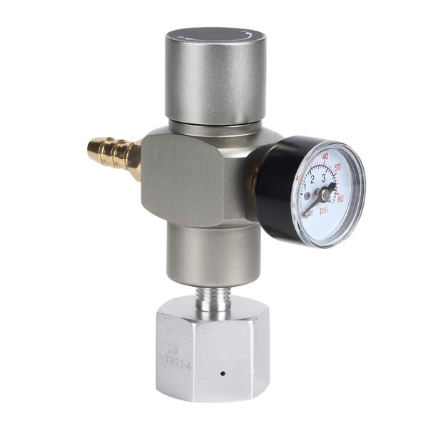 2-in-1 Mini CO2 Gas Regulator Soda Pressure Gauge with Adapter