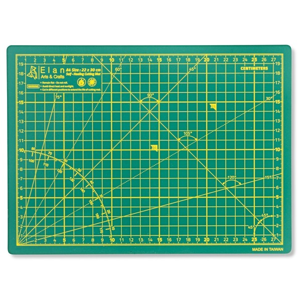 Elan Cutting Mat A4 Green, 5-Layer Cutting Mat, Self-Healing, Craft