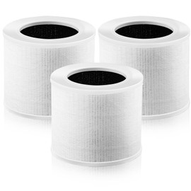 Core Mini Replacement Filter for LEVOIT Air Purifier Core mini-rf, 3-in-1 Pre, H13 True HEPA, Activated Carbon Filtration System, Pack of 3