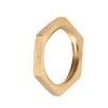 sourcing map G1/2 Lock Nut, Hex Brass Female Locknut for