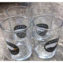Advertising Collectable Goose Island Brewery beer glasses 7-8 Oz Lot Of 4