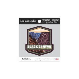 Die Cut Sticker Black Canyon of The Gunnison National Park, Colorado, Painterly Series, Contour Vinyl Sticker 1 to 3 inches (Waterproof Decal for Cars, Water Bottles, Laptops, Coolers), Small