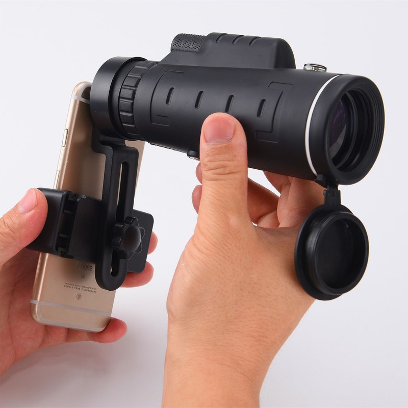 40X60 Monocular Telescope Waterproof HD Night Vision Magnifier Phone Camera