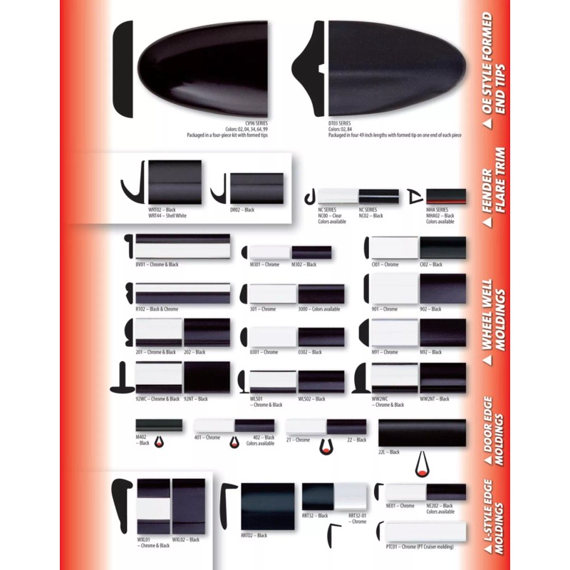 Trim-Gard 5/16" x 50' Roll Trim-Gard U-Style All Black Door