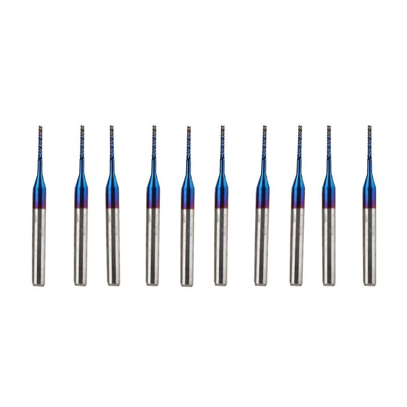 10 Piece End Mill Set Carbide Cutter Blue Corn Cutter