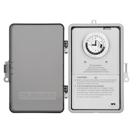 SURAIELEC Pool Timer, 24-Hour Cycle Mechanical Timer Switch, 40 AMP, 2HP, 120, 240, 277 VAC, Outdoor Indoor Heavy Duty Pool Controller Box for Pool Pump, Water Heater, Spa, Powerful Appliances