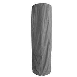 Hiland AZ Patio Heaters Round Glass Tube HeaterCommercial Cover in Gray
