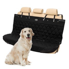PetSafe Happy Ride Quilted Bench Seat Cover - Long-Lasting Waterproof Padded Backseat Protection with Secure Seatbelt Access - Keeps Leather Seats Clean & Protects from Scratches