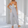 UNIANKIYA One Piece Jumpsuits for women V Neck Sleeveless Loose