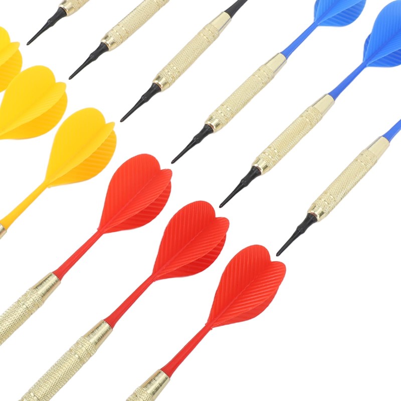 Restokki Darts Set, Soft Tip, Iron Shaft, Non-Slip Pattern, Sports