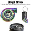 ZNDAW Turbo Keychain, Creative Metal Spinning Turbocharger Key Fob Ring,