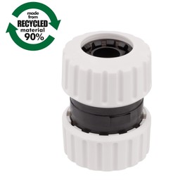 Mivos 2 x Hose Coupling for 3/4 Inch (19 mm) Hoses, Made from 90% Recycled Plastic, Hose Repair Connector for 3/4 Inch Water Hoses, Made in EU