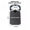 Epic Frames Defender Key chain Premium Engraved Black Premium Metal