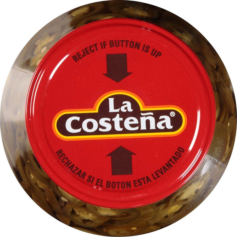 La Costena Nachos Sliced Pickled Jalapeno Peppers 1 Glass Jar