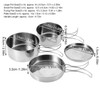 4Pcs Portable Stainless Steel Cookware Set Camping Picnic Outdoor Pan