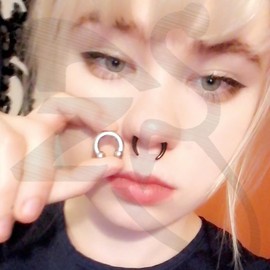 ZS Pack of 2 Pincher Tapers Septum Rings 2G 4G 6G 8G 10G 14G 16G Black Buffalo Horseshoe Stretcher Expander Piercing for Stretching Pierced Nose Ear Gauges, Stainless Steel