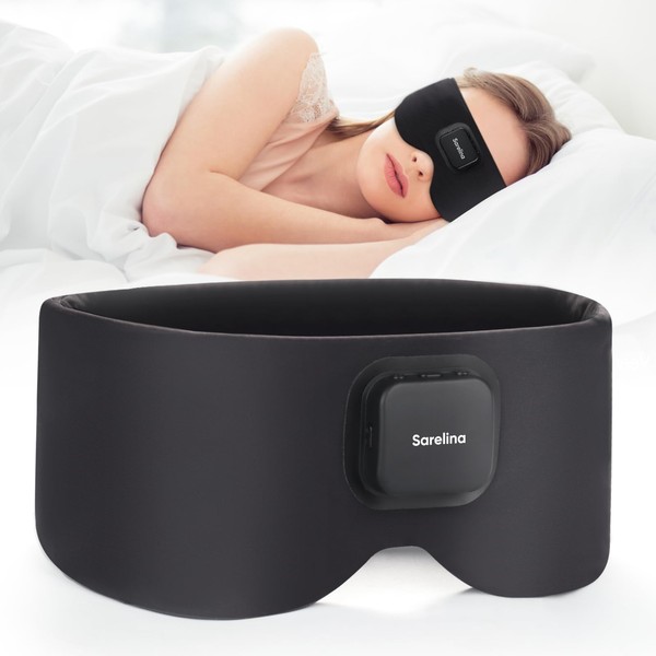 SARELINA Bluetooth 5.3 Sleep Mask Headphones – Ultra-Soft Ice Silk