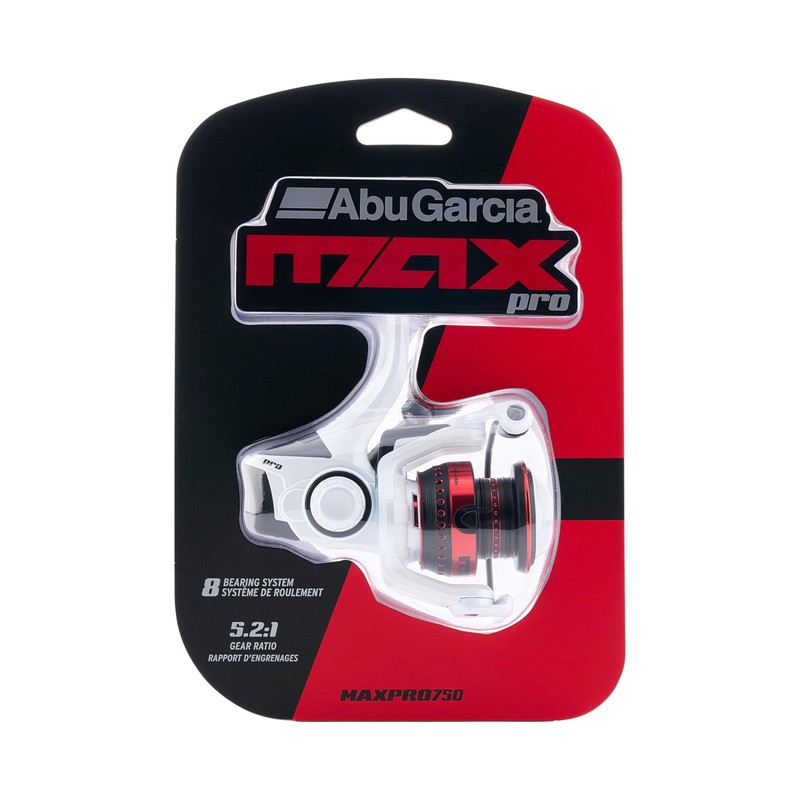 Abu Garcia Max Pro Freshwater Spinning Reel 4000H, White &