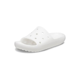 Crocs Unisex Classic Slide V2 Slide Sandal, White, 5 UK Men/ 6 UK Women